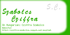 szabolcs cziffra business card